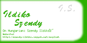 ildiko szendy business card